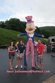 Uncle Sam Stiltwalking and Balloons